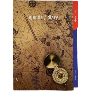 Oranlı Promosyon 2026 Ajanda Organizer Yedeği 4 Delikli Günlük Çizgili Tarihli Ajanda 15X21CM