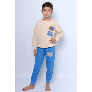 Erkek Çocuk Eşofman Takımı Sırt Baskılı Ribanalı C58