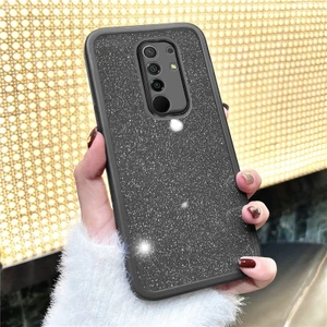 Xiaomi Redmi 9 Uyumlu Kılıf Zebana Işıltım Silikon Kılıf (Kamera Lens Korumalı) Siyah
