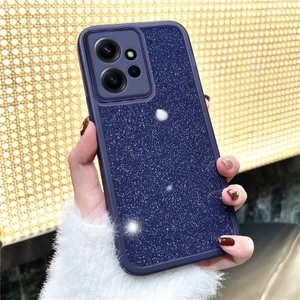 Xiaomi Redmi Note 12 Uyumlu Kılıf Zebana Işıltım Silikon Kılıf (Kamera Lens Korumalı) Derin Mor