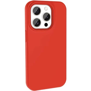 iPhone 15 Pro Kılıf Magsafeli Silinebilir Sert Silikon Kivi Kapak Kırmızı
