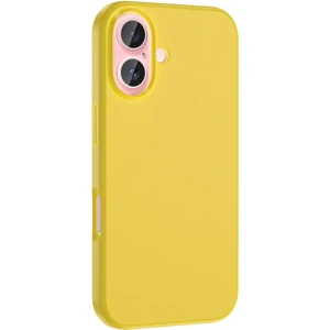 iPhone 16 Plus Kılıf Magsafeli Silinebilir Sert Silikon Kivi Kapak Sarı