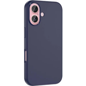 iPhone 16 Plus Kılıf Magsafeli Silinebilir Sert Silikon Kivi Kapak Lacivert