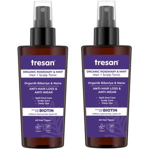 Organik Biberiye & Nane Dökülme ve Yıpranma Karşıtı saç toniği 125 ml X2 Adet