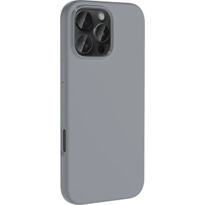 iPhone 16 Pro Max Kılıf Magsafeli Silinebilir Sert Silikon Kivi Kapak Gri