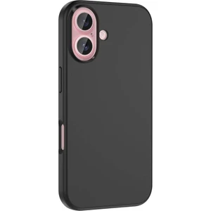 iPhone 16 Plus Kılıf Magsafeli Silinebilir Sert Silikon Kivi Kapak Siyah
