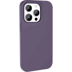 iPhone 14 Pro Kılıf Magsafeli Silinebilir Sert Silikon Kivi Kapak Derin Mor