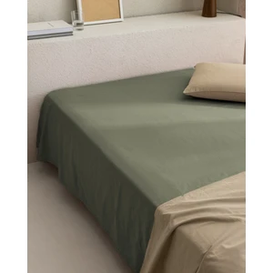 Madame Coco Manon Çift Kişilik %100 Pamuk Ranforce Lastiksiz Çarşaf - Yeşil
