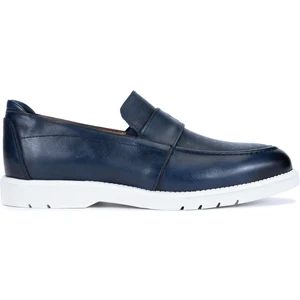 Tamer Tanca Erkek Deri Lacivert Loafer Ayakkabı 698 1146-1 Y24 Lacıvert