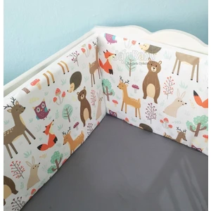 Jaju Baby 60x120 cm Beşik Koruma Orman Desenli Beşik Kenar Koruma Özel Ölçü