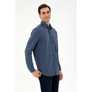 U.S. Polo Assn. Erkek Lacivert Gömlek Örme 50306264-VR033