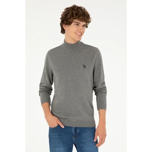U.S. Polo Assn. Erkek Gri Melanj Kazak /Triko 50293499-VR086