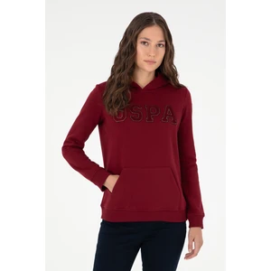 U.S. Polo Assn. Kadın Bordo Basic Kapüşonlu Sweatshirt 50296931-VR014