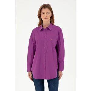 U.S. Polo Assn. Kadın Menekşe Gömlek Desenli 50297115-VR037