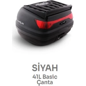 41 Lt Motosiklet Arka Çanta Üst Bagaj Basic Siyah