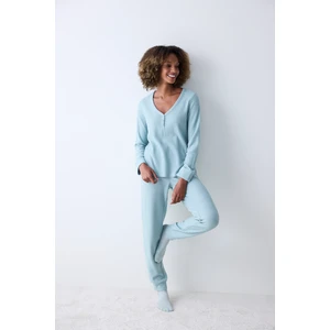 Soft Açık Yeşil Pantolon Pijama Takımı