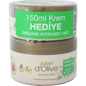 D'olive Besleyici Organik Avokado Yağlı Kremi 250 Ml + 150 Ml Hediye
