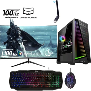 Titan II i3-10100F 8GB 256SSD M.2 + 500GB GDDR5 4GB RX550 Ekran Kartlı 24" Oyuncu PC