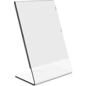Heroglas A7 L Tipi Dikey Masa Üstü Şeffaf Pleksi / Föylük-Fiyatlık-Menü-Broşürlük