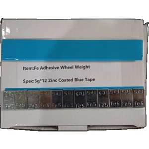 Yapıştırma Balans Kurşunu, Galvaniz Sac Üzeri  Geniş Mavi Bantlı, Paketinde 100 Adet, Net 6kg ( 5+5 GR)