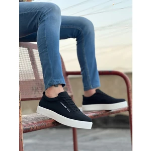 Black Bull BA0104 Bağcıklı  Nubuk Spor Klasik Siyah Erkek Ayakkabı
