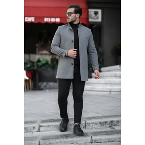 Mero Life Erkek Gri Yeni Sezon Kaşe Kaban