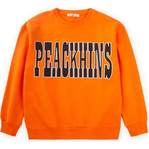 Peackhıns Nakışlı Sweatshirt 9-14 Yaş Turuncu