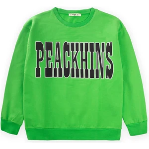 Peackhıns Nakışlı Sweatshirt 9-14 Yaş Yeşil