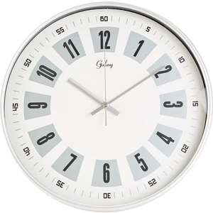 Dekoratif Beyaz Kadran Duvar Saati - Gri - 29 cm