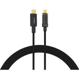 Pd 100W Type-C To Type-C LED Ekran Kablo 100W Digital Göstergeli Şeffaf Başlık Tasarim Hasir Type-C To Type-C Ultra Hızlı Şarj & C141TT