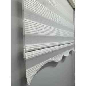 Bbb Dar Pliseli Stor Zebra Perde Beyaz MZ320
