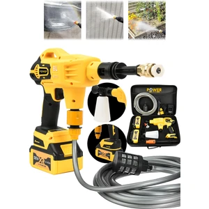 Power Black Kömürsüz Şarjlı Oto Yıkama Makinesi Çift Akülü Bahçe Yıkama Makinesi