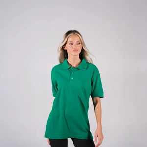 BafacoTekstil Pamuklu Yeşil Polo Yaka T-Shirt Erkek / Kadın