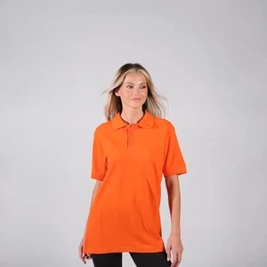 BafacoTekstil Pamuklu Turuncu Polo Yaka T-Shirt Erkek / Kadın