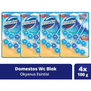Wc Blok 5'li Güç Tuvalet Bloğu Okyanus Ferahlığı Maksimum Hijyen 100 gr x 4 Adet