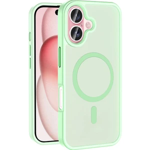 iPhone 16 Uyumlu Kılıf Mat Arka Yüzey Magsafe Sio Kapak + Kamera Lens + Ekran Koruyucu