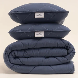 Microfiber Kumaş Çift Kişilik Denim Yastık Yorgan Seti - Colors In Comfort