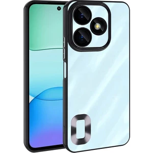 Xiaomi Redmi 13 4g Kılıf Kamera Korumalı Logo Gösteren Zore Omega Kapak-Siyah