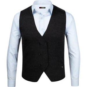 Çizgi Triko Erkek Düğmeli Spor / Regular Kalıp Triko Örme Kolsuz Yelek - 5013LS