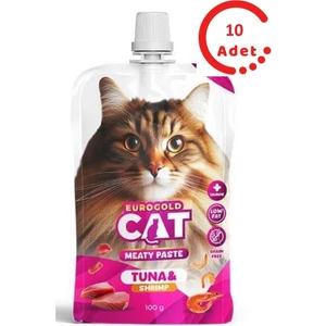 Eurogold Kedi Et Ezme Ödülü Ton Balığı Karides 100 gr x 10 Adet