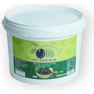 Dilimli Siyah Zeytin Süzme Ağırlık 2 kg Kova