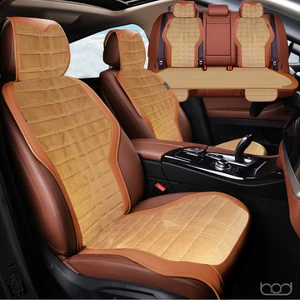 Taytüyü Derili Oto Koltuk Koruyucu Kılıf Gediz Serisi Ön Arka Set Taba