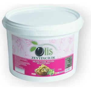 Dilimli Yeşil Zeytin Süzme Ağırlık 2 kg Kova