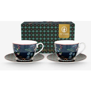 Pip Studio Berry Blues Mavi Porselen Çay Fincan Seti 280 ml