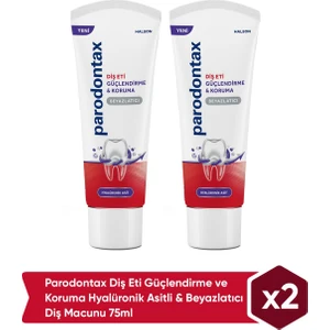 Diş Eti Güçlendirme ve Koruma Hyalüronik Asitli & Beyazlatıcı Diş Macunu 75ML X2