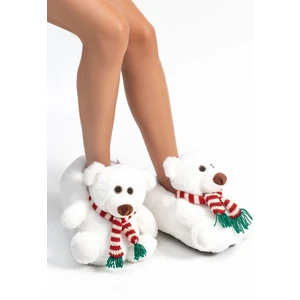 Kutup Kadın Hayvanlı Panduf Beyaz 36/41 AA0641