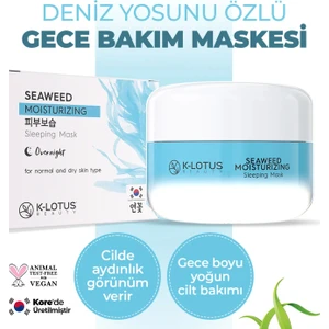K-Lotus Beauty Yosun Özlü Nemlendirici Gece Uyku Maskesi 100 ml – Yoğun Gece Boyu Cilt Onarımı ve Bakımı