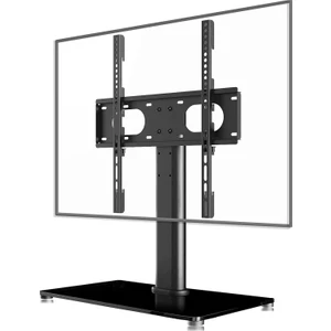 Suptek Evrensel Tv Standları, Masa Üstü Tv Standı, 17-55 Inç Ekranlar Için Ayaklı Tv Standı, Sertleştirilmiş Cam Tabanlı ve Tel Yönetimli Yüksekliği Ayarlanabilir Tv Tabanı Standı, 40 Kg'a Kadar Taşır