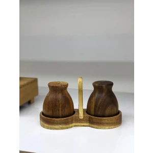 Akasya Standlı Tuzluk Biberlik Seti