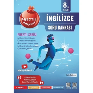 Nartest Yayınevi 8. Sınıf Prestij İngilizce Soru Bankası